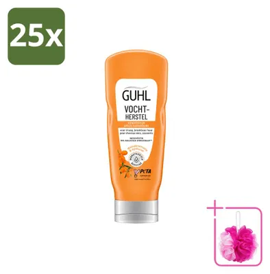 Imagen del producto de 25 unidades de crema acondicionadora hidratante Guhl, 200 ml cada una. Paquete económico