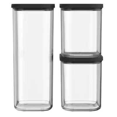 Obrázek produktu pro MEPAL 106995540400 MEPAL Vorratsdosen-Set Modula 11,4/16,8/22,2 cm hoch schwarz 1,0/1,5/2,0 l, 1 Set