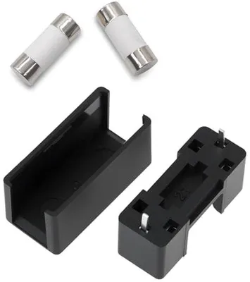 Produktbild von 10Stk. Keramik-Glas-Schutzsicherungssockel 5x20mm