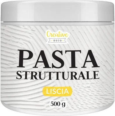 Immagine prodotto di Creative Deco Pasta Strutturale Liscia 500g Massa Bianca Pasta per Progetti Artistici | Facile da Usare per Creare Effetti 3D | Struttura Delicata