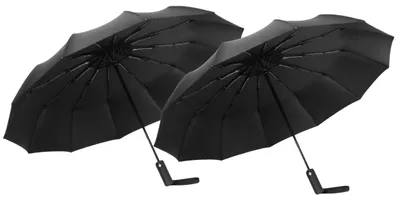 Produktbild von Großer Regenschirm - Wasserdicht - Winddicht - Leicht - Tragbarer Reise-Regenschirm - UV-Schutz - 12 Rippen 107 cm