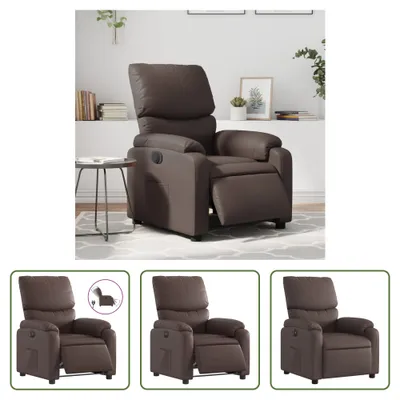 Produktbild von The Living Store Elektrischer Relaxsessel Braun Kunstleder