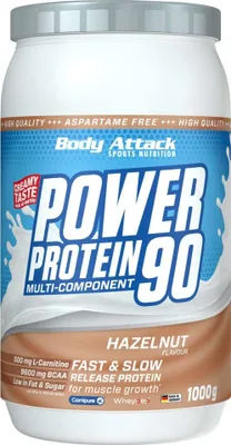 Produktbild von Body Attack Power Protein 90 – 1 kg Hazelnut