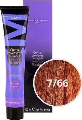 Produktbild von DCM Hair Color Cream Ammonia Free 7-66 Copper 100ml