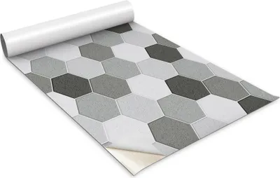 Zdjęcie produktu dla Folia samoprzylepna - Okleina meblowa - Dekoracyjna - Do mebli - Tapeta - Naklejka - Folia - Szare sześciokąty - 100 x 50 cm
