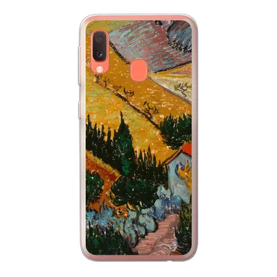 Produktbild von MuchoWow® Handyhülle Schutzhülle Hülle für Samsung Galaxy A20e Landschaft mit einem Haus und einem Ackerbauern - Vincent van Gogh Silikon Softcase Handy Hülle - Abdeckung