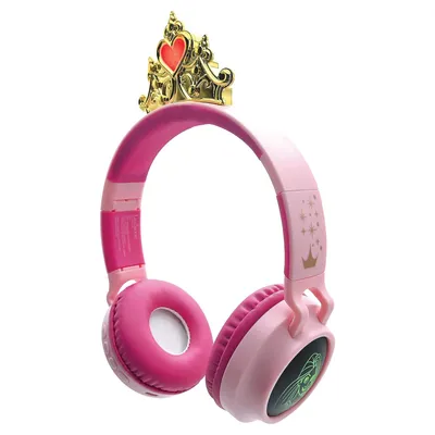 Image de Casque lumineux pliable Bluetooth et filaire Princesses Disney avec limitation du volume