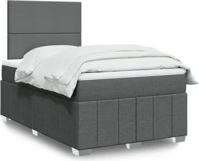 Produktbild von Möbel Boxspringbett mit Matratze Dunkelgrau 120x200 cm Stoff - Klassische Bettrahmen 3291629