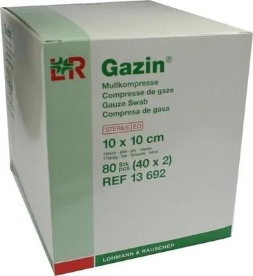 Obrázek produktu pro Gazin gáza komp.10x10 cm sterilní 12x40X2 ks