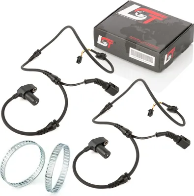 Produktbild von 2x ABS-Sensor und ABS-Ring Set Vorderachse 45 Zähne für AUDI A4 B6 B7 ab 06/2003