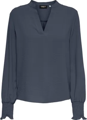 Produktbild von ONLY ONLMETTE V-NECK LS SMOCK TOP NOOS W Ombre Blue S
