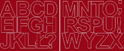 Immagine prodotto di Lettere adesive, 6 cm, rosso scuro, lucide