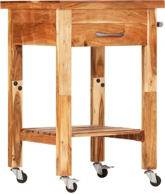 Immagine prodotto di Carrello da Cucina 55x55x89 cm in Legno Massello di Acacia