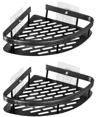 Immagine prodotto di Scaffale Bagno - Leobert - Nero - 21 X 21 X 5 Cm - Set Da 2