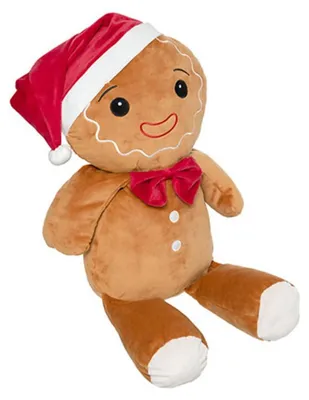 Imagen del producto de Juguete de peluche navideño con forma de galleta de jengibre, 60 cm