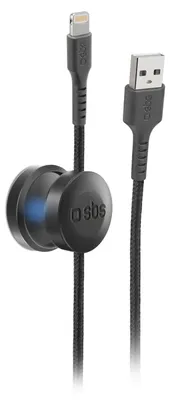 Produktbild von SBS USB auf Lightning Kabel mit Magnethalterung