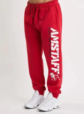 Produktbild von Amstaff Herren Jogginghose Logo 2.0, Farbe:rot/weiß, Größe:S