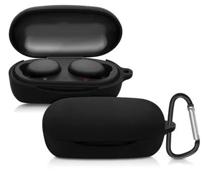 Produktbild von kwmobile Hülle kompatibel mit Sony WF-XB700 True Wireless Hülle - Kopfhörer Case - TPU Silikon Cover - Schutzhülle in Schwarz