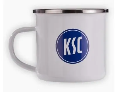 Produktbild von Karlsruher SC Tasse Logo Emaille weiß