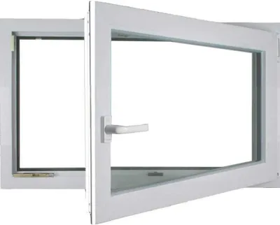 Produktbild von Meeth Kellerfenster 60 x 40 cm DIN rechts 1 Flügelig Dreh-Kipp weiß