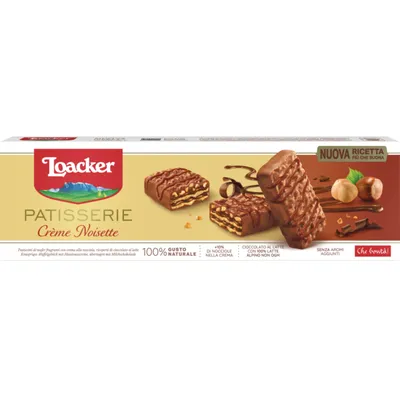 Produktbild von Loacker Creme Noisette Waffelgebäck knackig mit Haselnusscreme 100g