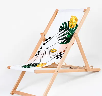 Productafbeelding van Inklapbare Houten Tuinligstoel voor Ontspanning