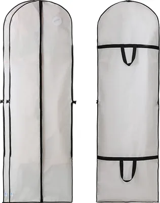 Produktbild von 2 STueCKE Hochzeitskleid Abdeckung Kleid Kleidungsstueck Kleidung Aufbewahrungstasche Faltbare feuchtigkeitsdichte staubdichte waschbare Hochzeitskleid lange Kleidertasche