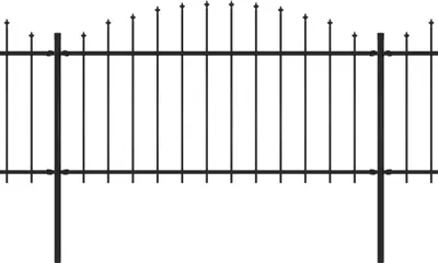 Obrázok produktu pre vidaXL Záhradný plot s hrotom z ocele 714,5 x 150 cm čierny