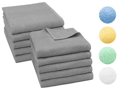 Produktbild von 10er Set Handtuch, 100% Baumwolle, 50x100 cm, grau