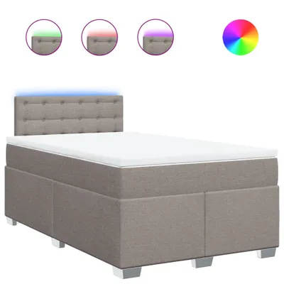 Produktbild von Boxspringbett mit Matratze Taupe 120x200 cm Stoff