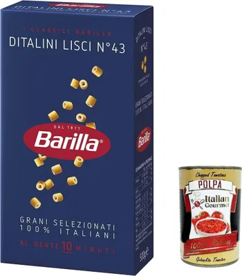 Produktbild von 10x Pasta Ditalini lisci Nr. 43 italienisch Nudeln 500 g pack + Italian Gourmet polpa 400g