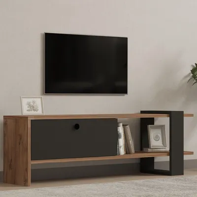 Immagine prodotto di Taurasi - Mobile Porta tv, 120x25x37h cm Nero Antracite, Un'anta