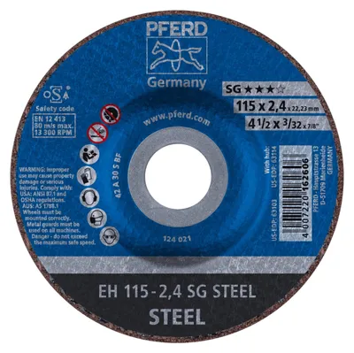 Produktbild von PFERD EH 115-2,4 SG STEEL, Stahl, PFERD, 2,22 cm, 11,5 cm, 13300 RPM, 25 Stück(e)