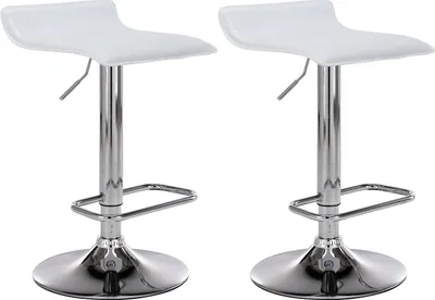 Produktbild von CLP 2er Set Barhocker Dyn höhenverstellbar und drehbar weiß