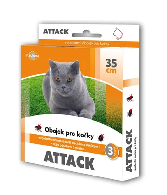 Obrázok produktu pre Útočný antiparazitárny obojok 35cm mačka