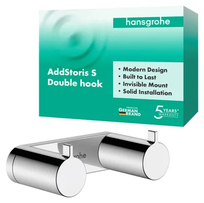 Produktbild von Hansgrohe 41785000 Doppelhaken AddStoris S chrom