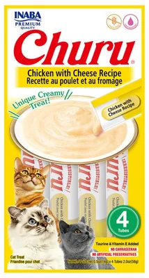 Produktbild von Inaba Cat Churu Püree Huhn & Käse 4 x 14 g