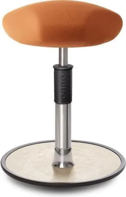 Produktbild von Sitz- Stehhocker Free Regular Triangel Gestrick Orange Chrom /cremeweiß.