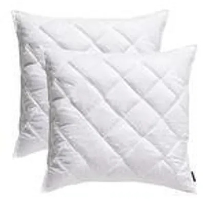 Produktbild von 2 Stück Kopfkissen 80x80 cm Steppkissen Weiß Füllkissen gesteppt Atmungsaktiv
