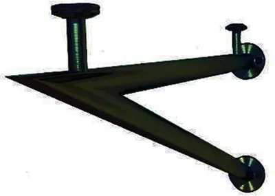 Produktbild von Glaszentrum Hagen - TYP-V-BK Glasvordach Edelstahl Halterung Schwarz