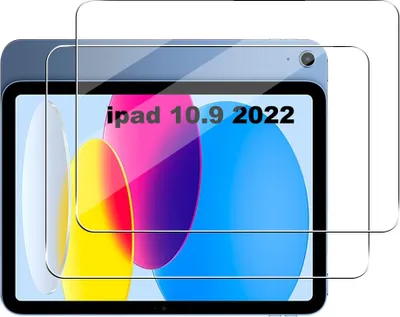 Produktbild von Schutzfolie Panzerglas für iPad 10. Generation 2022, Displayschutz(9H Härte 2.5D [Hohe Auflösung][Anti-Bläschen][Anti-Kratzen),