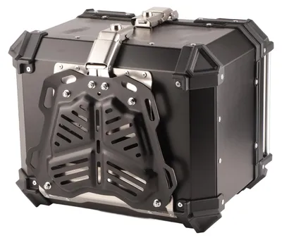 Zdjęcie produktu dla Kufer motocyklowy, 65 litrów, czarny - wykonany z aluminium - wymiary: 42x33x33 cm