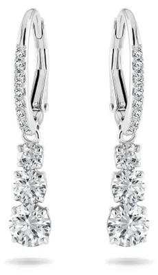 Produktbild von Swarovski Stilla Attract Trilogy Ohrringe, Weiss, Rhodiniert