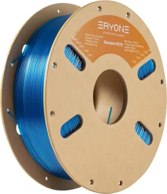 Obrázok produktu pre filament pre 3D tlačiarne, materiál PETG, ideálny pre FDM tlačiarne, číro modrý 3KG