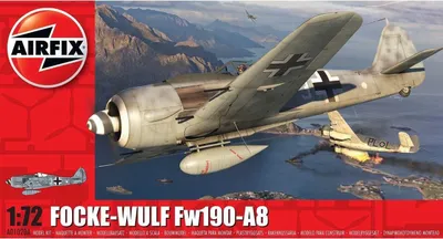 Produktbild von Airfix A01020A, Starrflügelflugzeug-Modell, Montagesatz, 1:72, Focke Wulf Fw190A-8, Unisex, Kunststoff