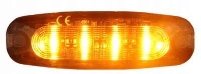 Obrázek produktu pro Výstražný SLIM strobo maják predátor, oranžový, 4 LEDx3W, 12-24V, ECE R65