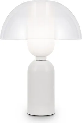 Produktbild von Tischleuchte Keramik Glas rund Ø 30 cm 42,5 cm Weiß E14 Modern Keramiklampe