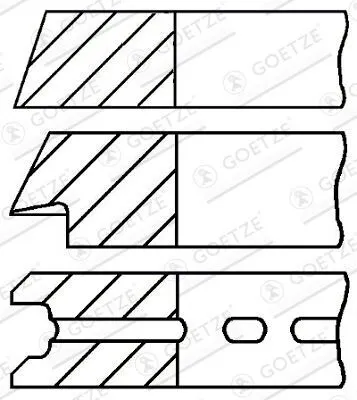 Produktbild von GOETZE ENGINE 08-990707-00 Kolbenringsatz Kolbenringe