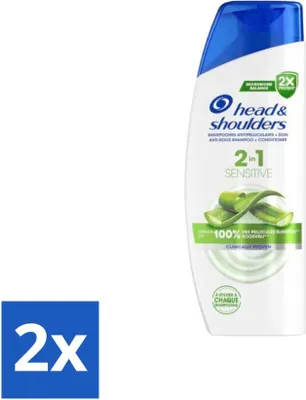 Produktbild von Head & Shoulders 2-in-1 Sensitive Anti-Schuppen Shampoo & Spülung – Aloe Vera – 270 ml - Vorteilspack - 2 Stücke