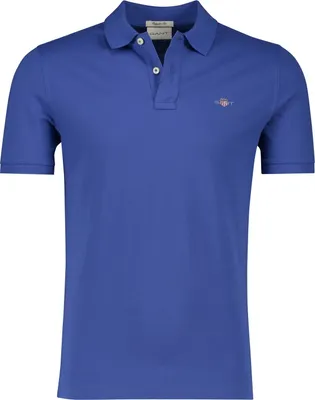 Obrázok produktu pre Bavlnená polokošeľa Gant regular fit modrá s 2 gombíkmi